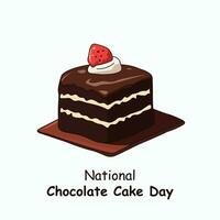 National Chocolate Cake Day background. vector