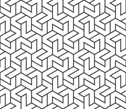 Seamless abstract geometric pattern in 3D style vector