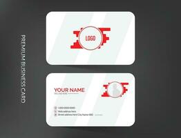 Simple and clean business card template design with mockup and logo design vector