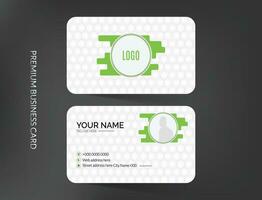 Simple and clean business card template design with mockup and logo design vector