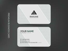 Simple and clean business card template design with mockup and logo design vector