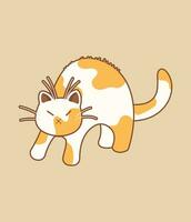 Cute cat vector icon art. simple cartoon doodle cat icon arts