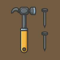 Carpentry tools vector design art for house woodworking and construction