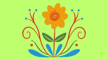 2d animated flower video