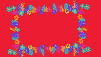 2d floral quadro, Armação decoração dentro vermelho video