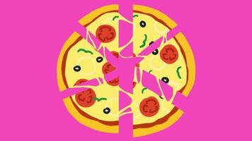 divertente animato Pizza video