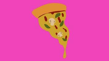 engraçado animado pizza video