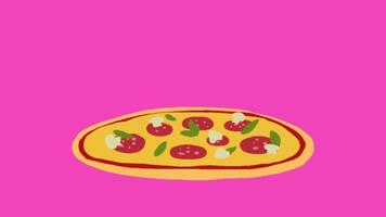 rolig animerad pizza video