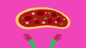 funny animated pizza video