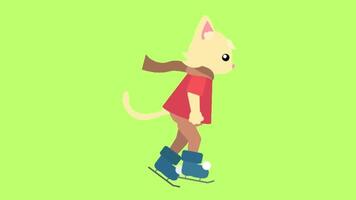 2d animated cat video