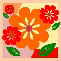 Flowers Motif Tile vector