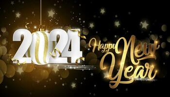 Happy new year 2024 background vector