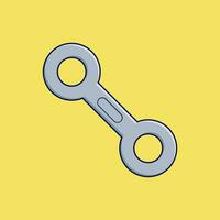 Offset ring spanner vector illustration. Tool for installing or removing bolts. Isolated hand tools