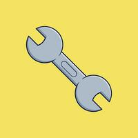 Spanner vector illustration. Tool for installing or removing nuts and bolts. Isolated hand tools