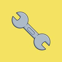 Spanner vector illustration. Tool for installing or removing nuts and bolts. Isolated hand tools