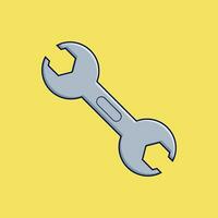 Flare nut spanner vector illustration. Tool for installing or removing bolts. Isolated hand tools