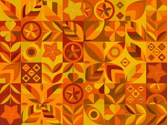 abstract geometry with leaf shapes for background