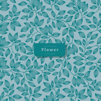 floral pattern with beautiful leaves