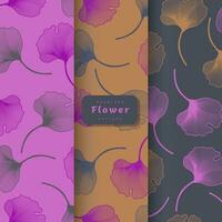 pattern with beautiful flowers and colors vector