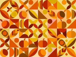 abstract geometric shapes with leaves for background vector