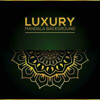 Luxury-style golden mandala background vector design