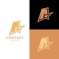 A logo business sporty minimalism simple vector