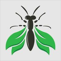 Black soldier fly vector logo design