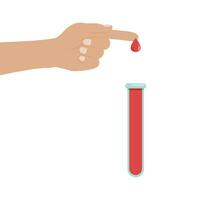 A finger prick blood test vector illustration graphic