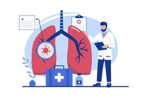 Pulmonology concept illustration vector