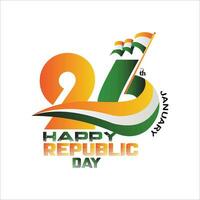 Indian republic day 26th january background vector