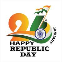 Indian republic day 26th january background vector