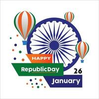 Indian republic day 26th january background vector