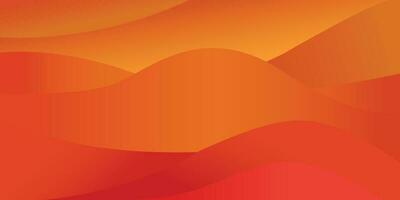 Abstract orange banner background with waves. Vector illustratiom