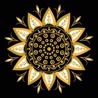 Luxury new mandala Gradient golden color Vector Premium