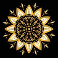 lujo nuevo mandala degradado dorado color vector prima