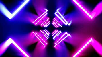 Abstract Neon with Rotating Squares video