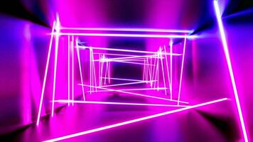 abstract neon lichten tunnel video