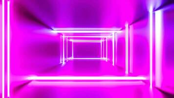 Abstract Neon Lights Tunnel video