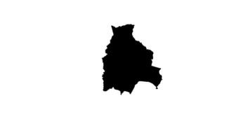 Bolivian country map icon animated video