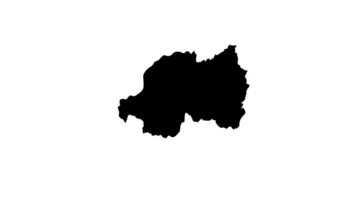 Animated video of Rwanda map icon