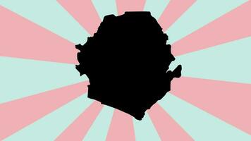 Animated Sierra Leone country map icon with a rotating background video