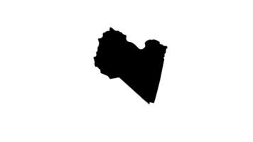 libyska Karta ikon animerad video