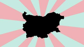 Animated Bulgarian map icon with rotating background video