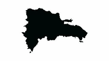 Animation forms a map icon of the Dominican Republic video