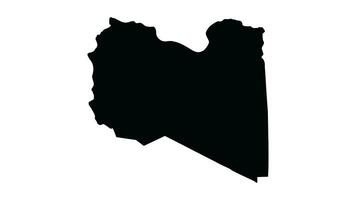 Animation forms a Libya map icon video