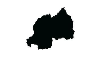 Animation forms the Rwanda map icon video