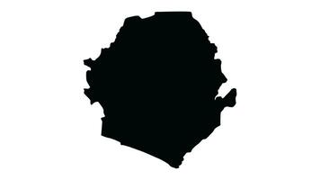 Animation forms a map icon for the country of Sierra Leone video