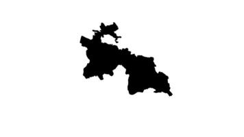 Animated video of Tajikistan country map icon