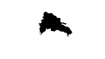animado vídeo do a dominicano república mapa ícone video