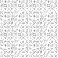 abstract doodle hand drawn seamless pattern vector